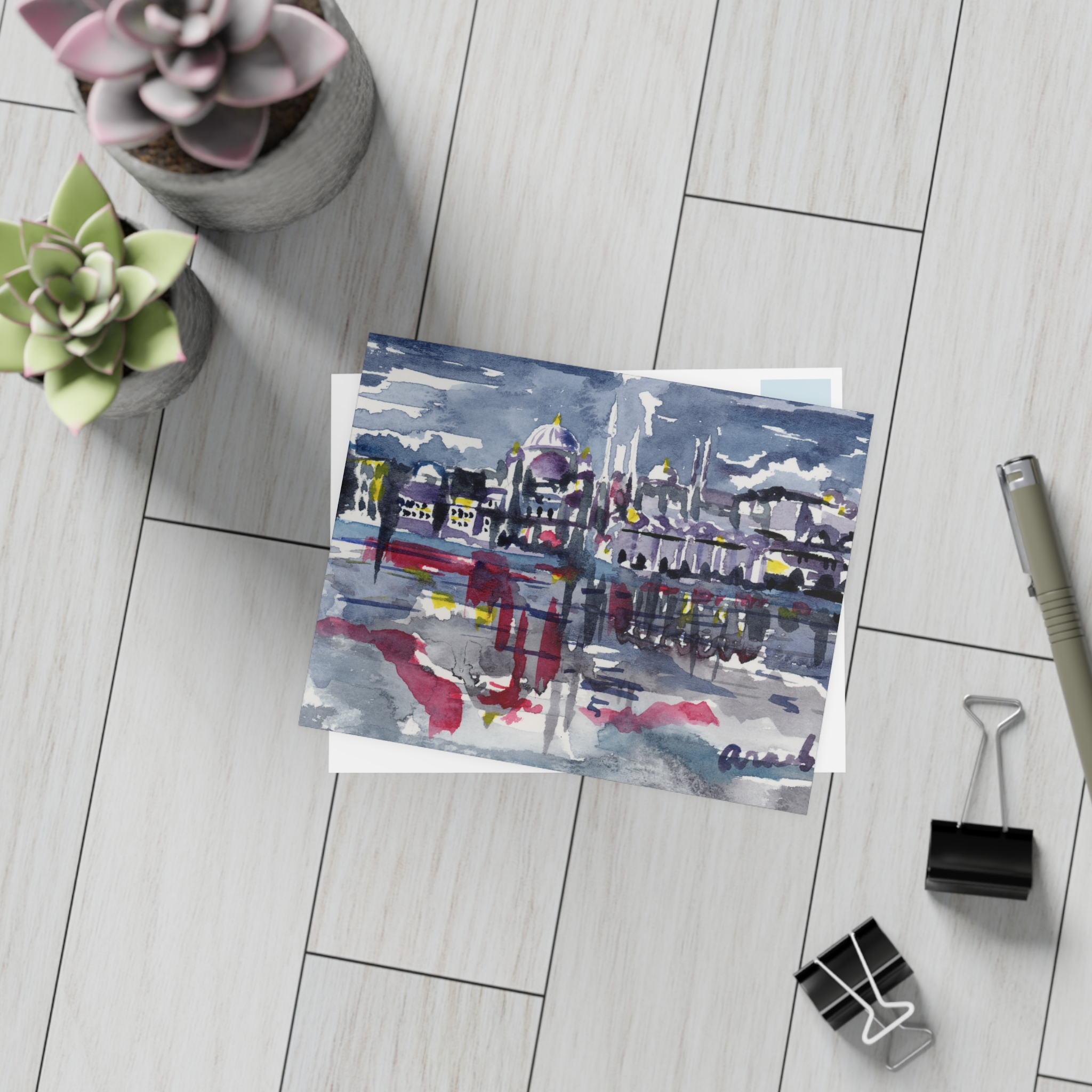A Night in İstanbul — watercolour postcards